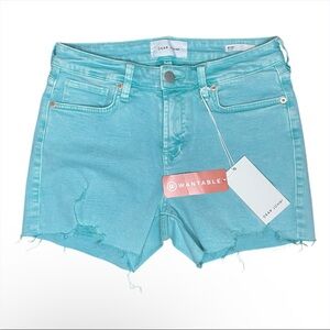 Dear John Women's Light Blue Gigi Mid Rise Jean Shorts